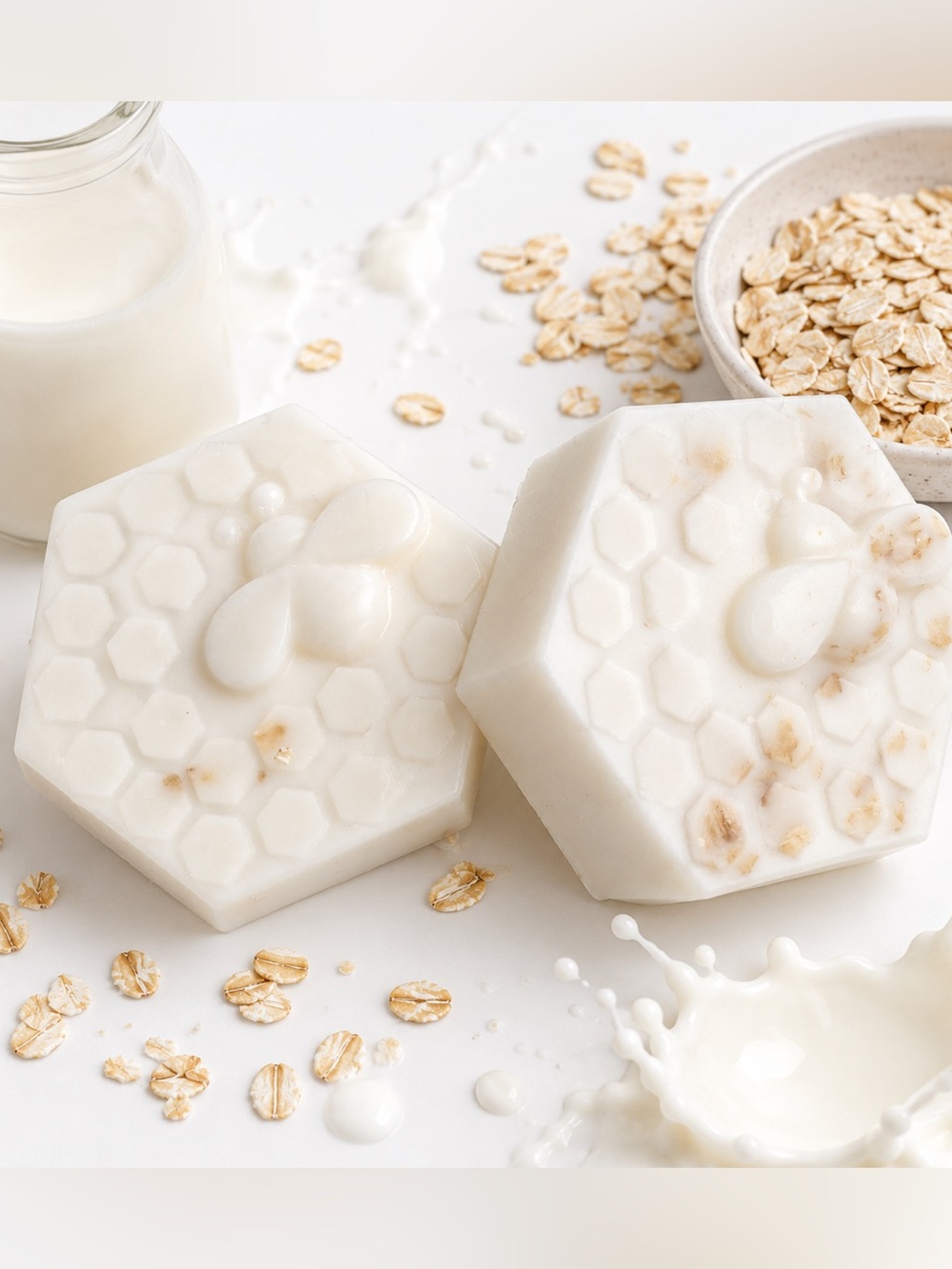 Milk and oats soap bar